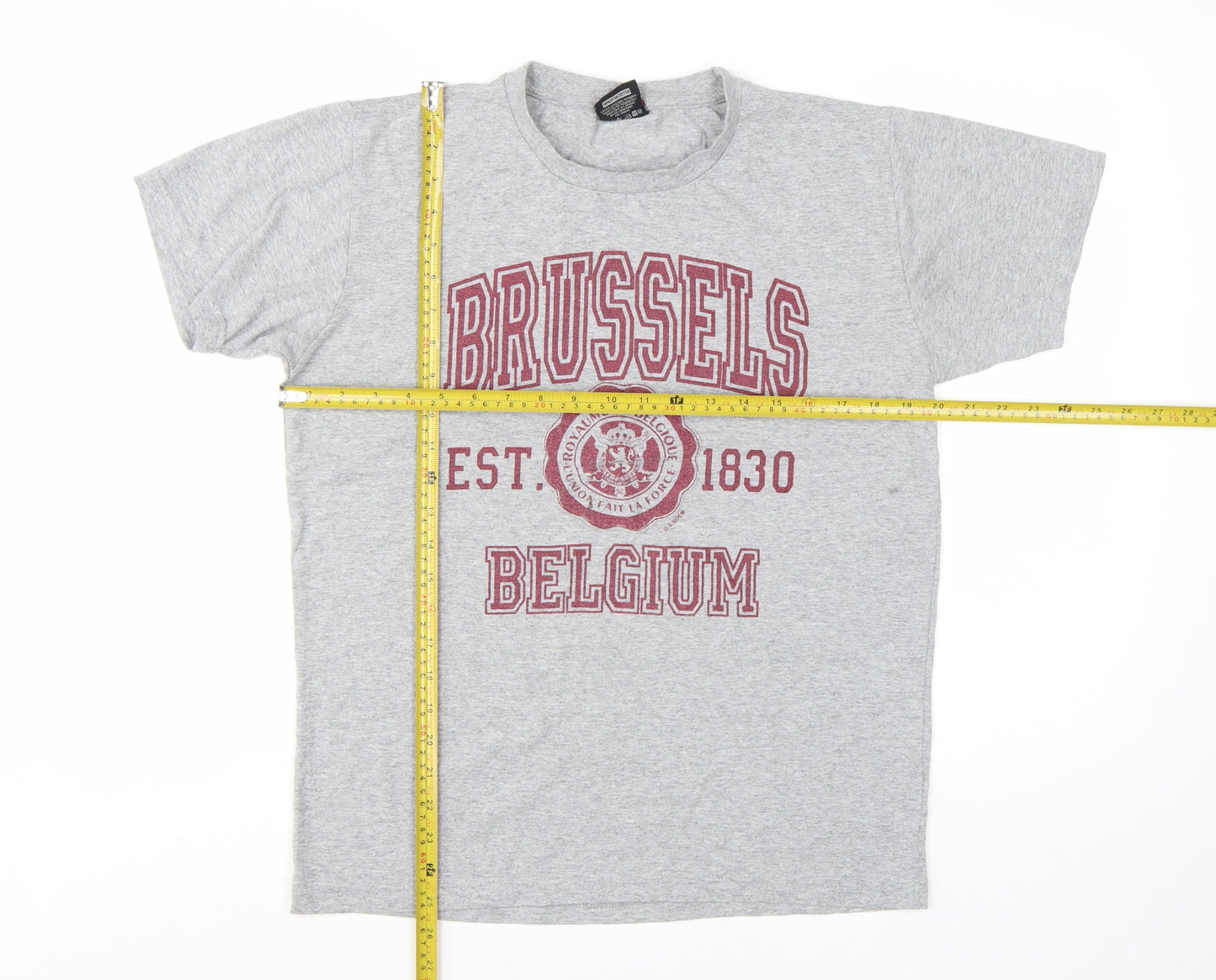 Produit Original Brussels Belgium Grey Graphic Men's Small T-Shirt