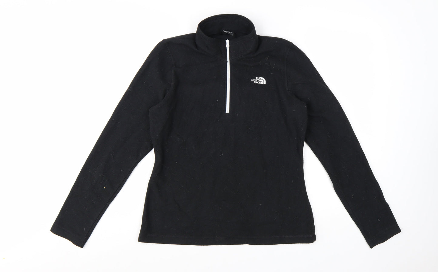The North Face Women Black Fleece 1/4 Zip Pullover Sweatshirt M