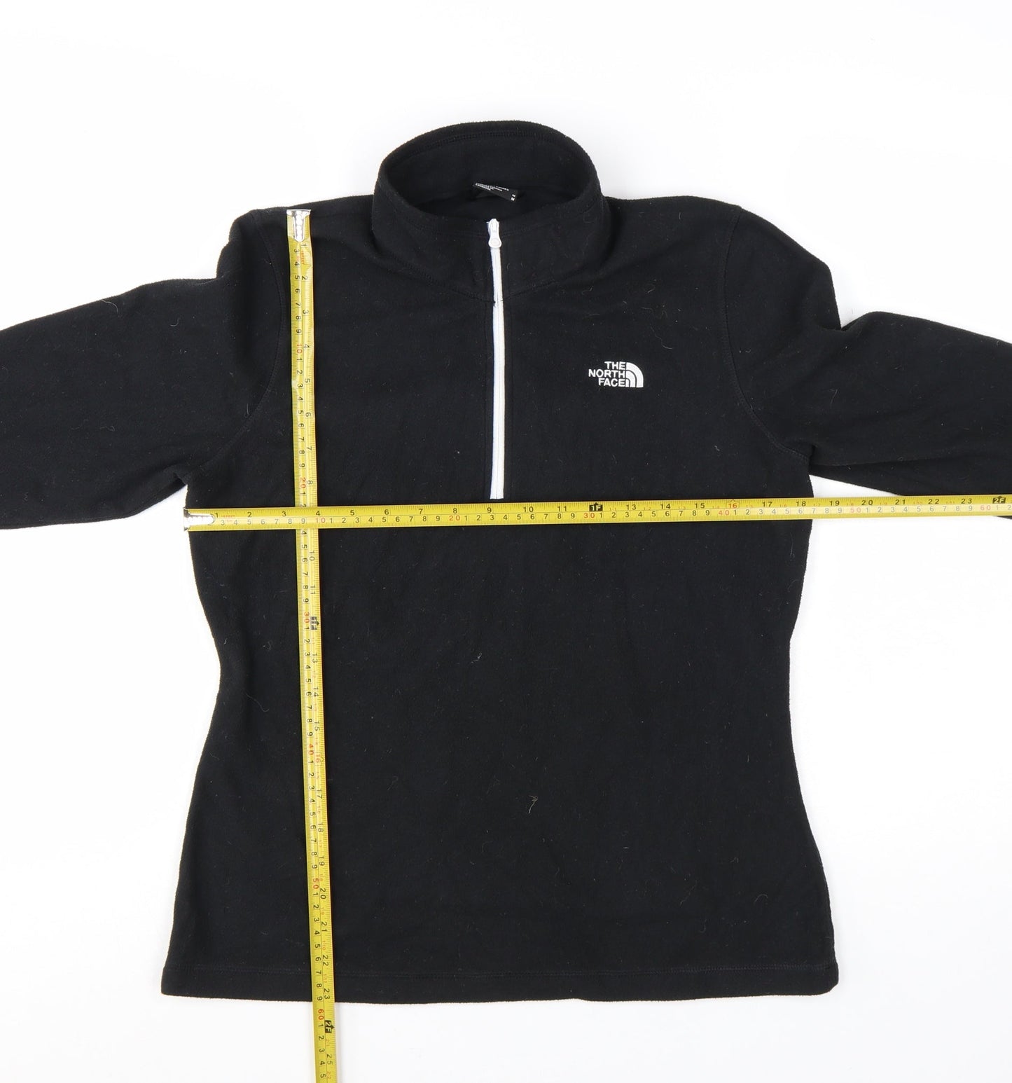 The North Face Women Black Fleece 1/4 Zip Pullover Sweatshirt M