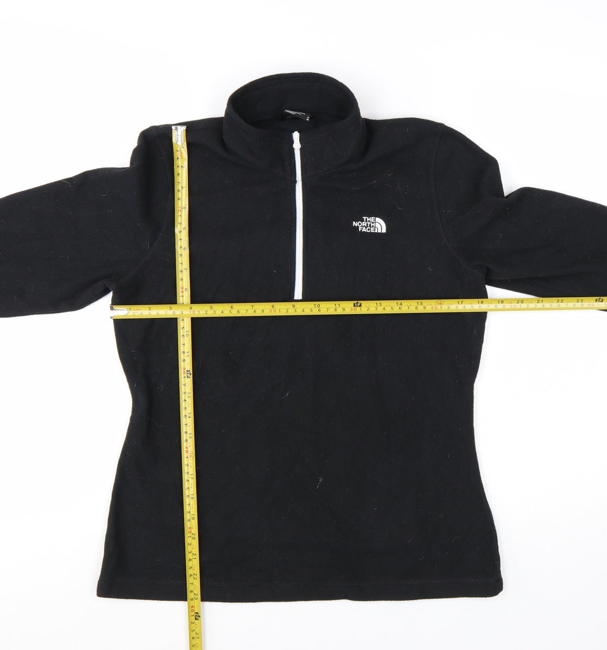 The North Face Women Black Fleece 1/4 Zip Pullover Sweatshirt M
