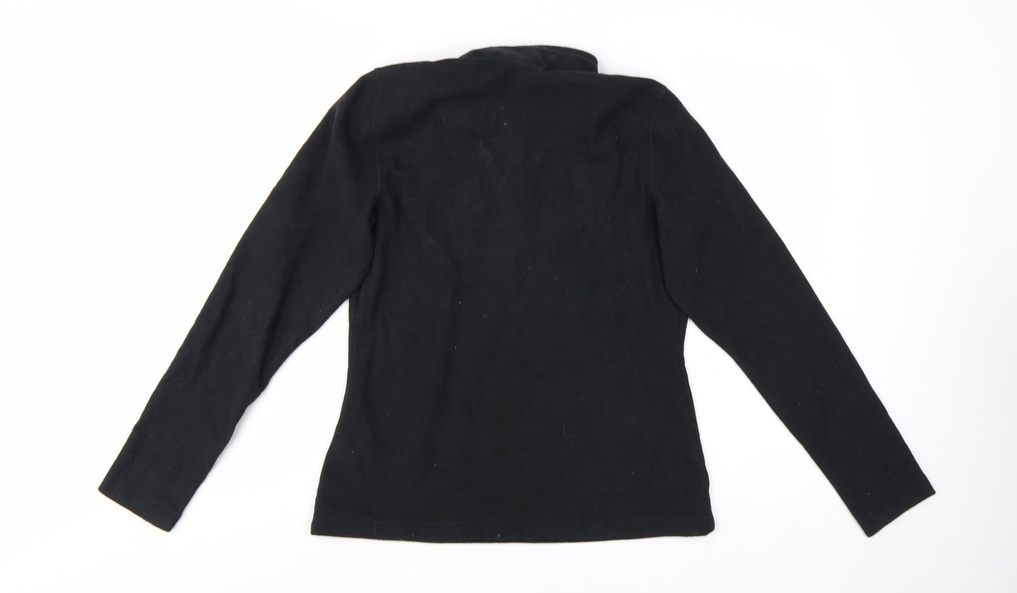 The North Face Women Black Fleece 1/4 Zip Pullover Sweatshirt M