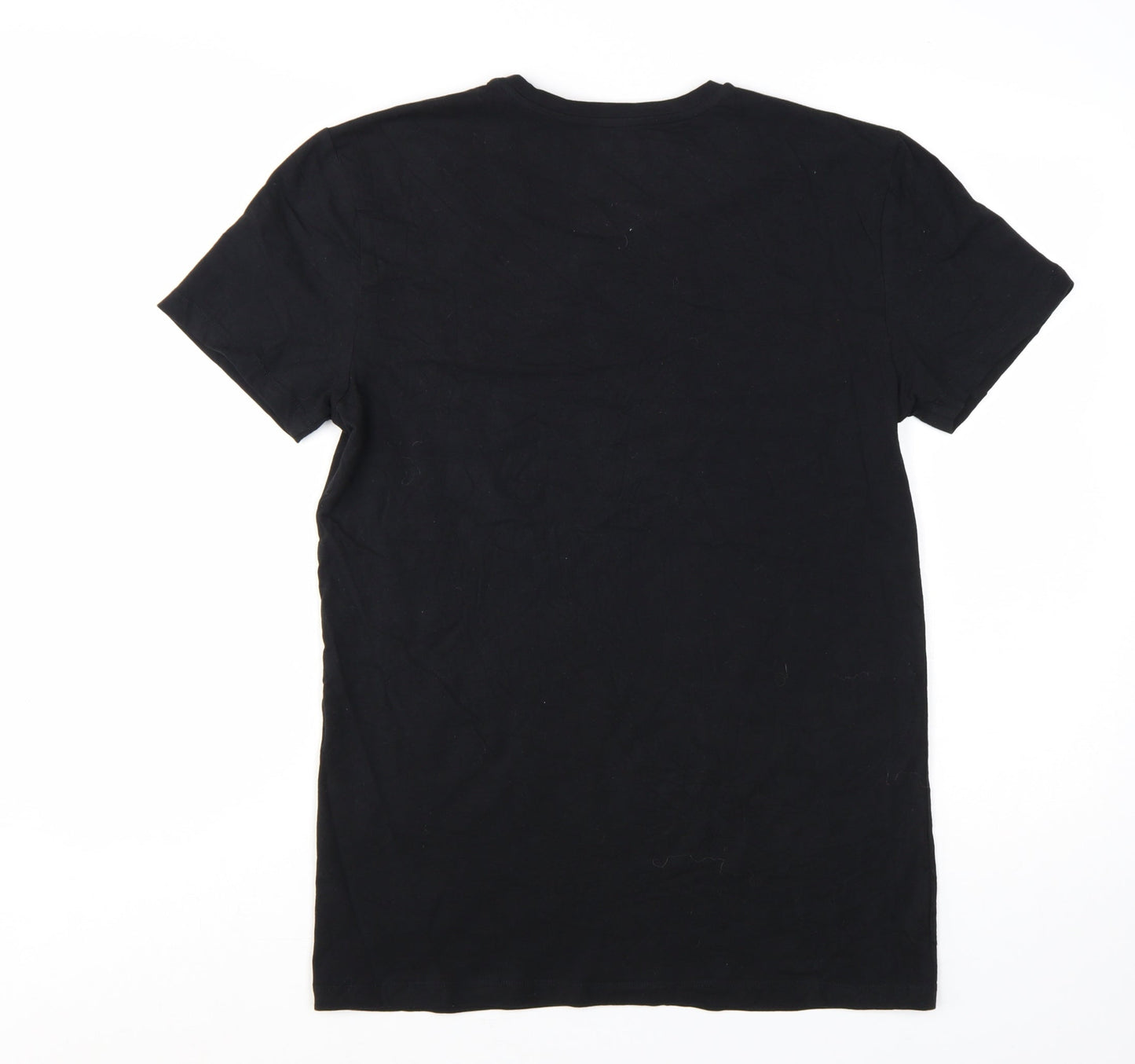 Diesel Men's Black Crew Neck Short Sleeve Cotton Blend T-Shirt Size L