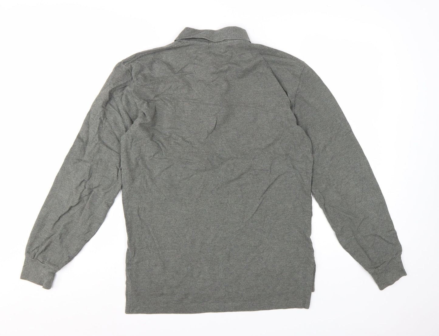 Polo Ralph Lauren Men's Grey Long Sleeve Cotton Polo Shirt Size S