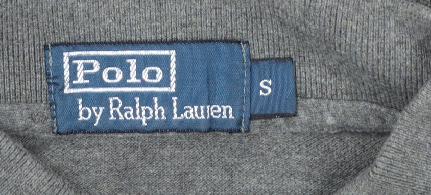 Polo Ralph Lauren Men's Grey Long Sleeve Cotton Polo Shirt Size S