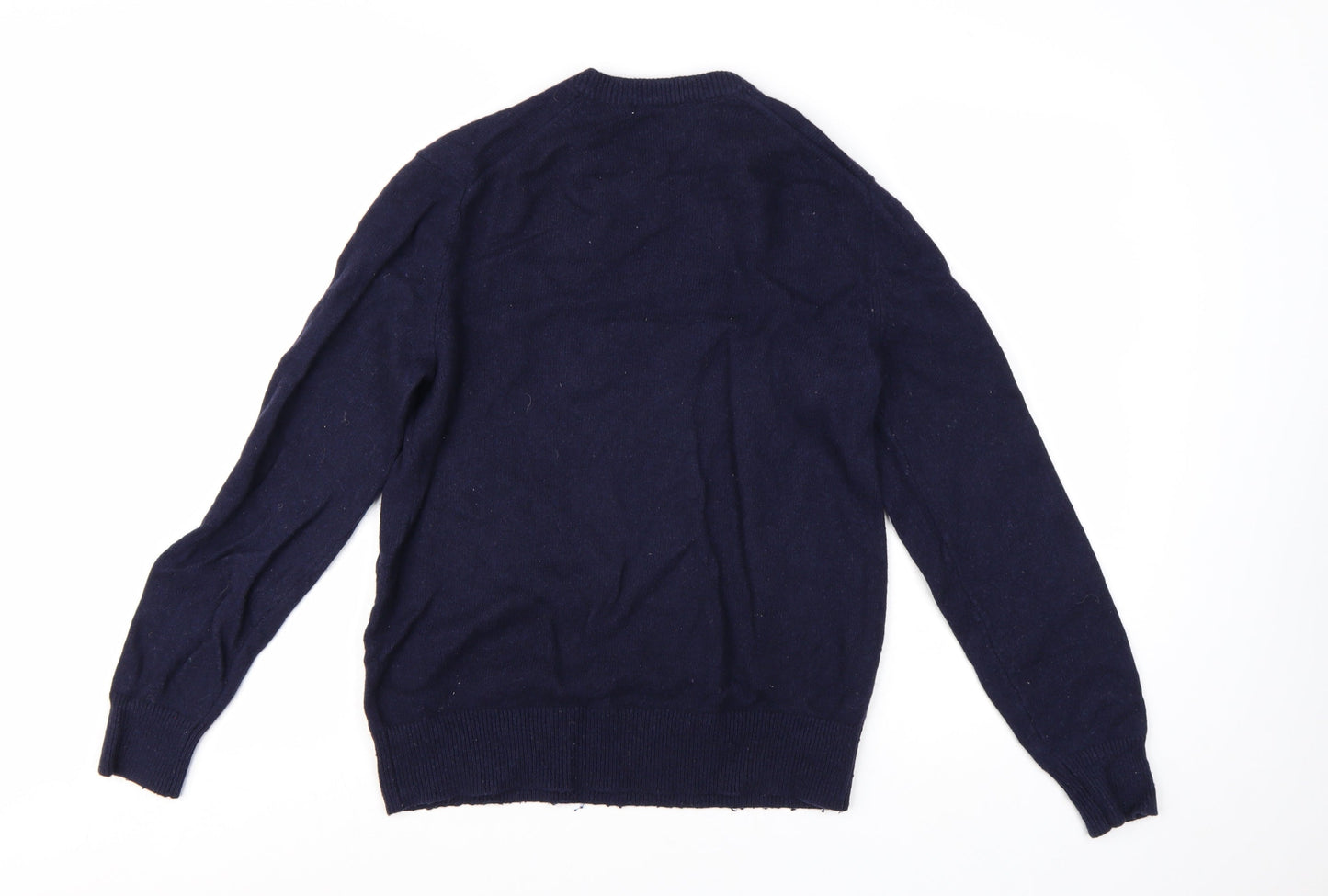 GAP Men's Blue Lambswool Crew Neck Pullover Jumper Size M