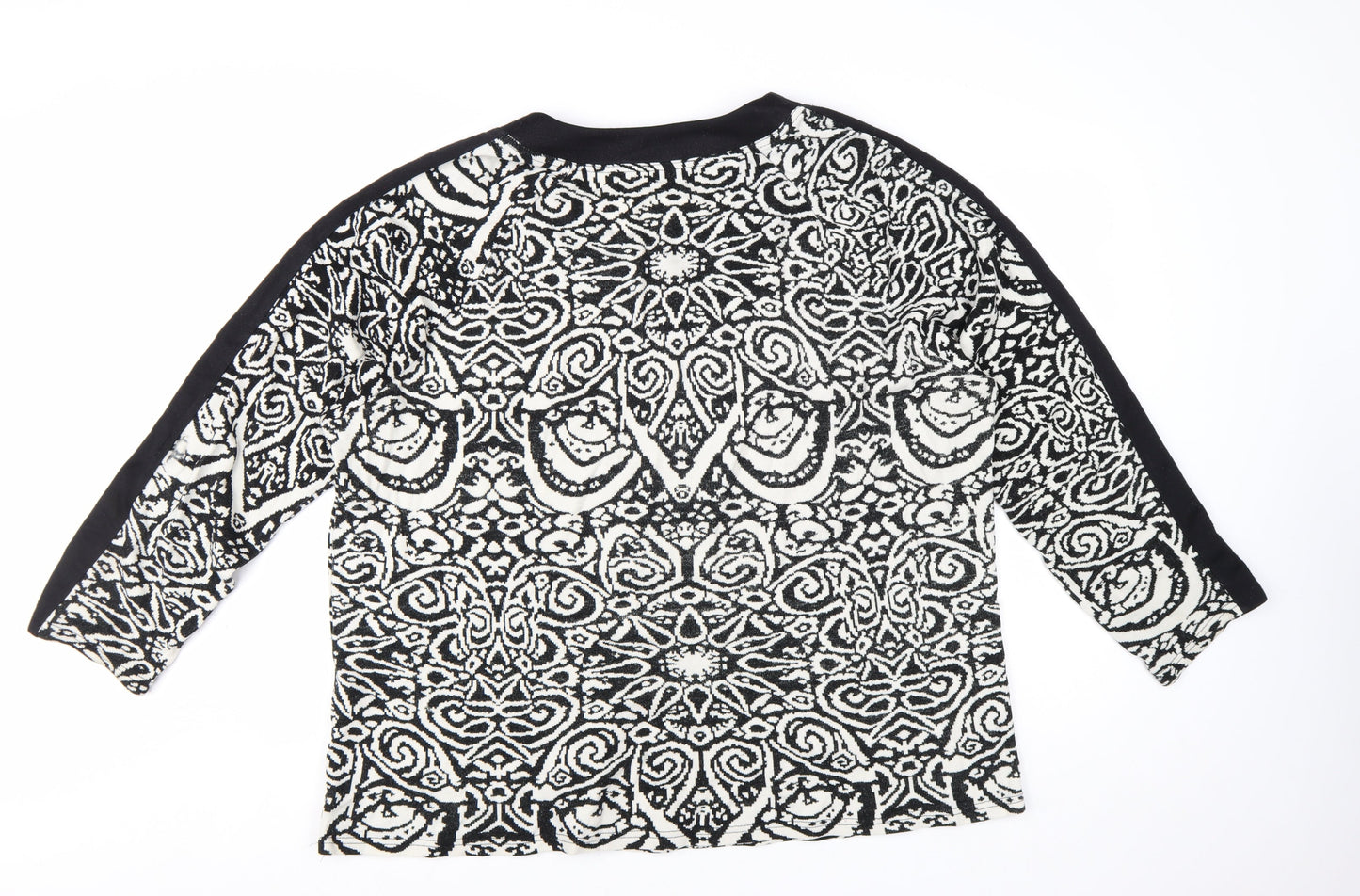 Brandtex Collection Womens Black 2XL Geometric Pullover Jumper