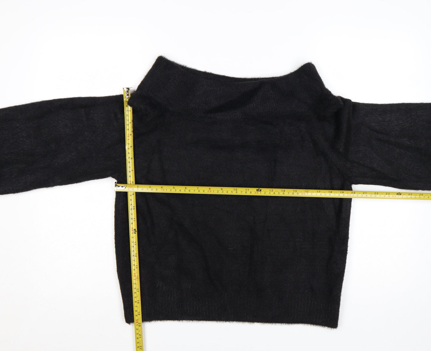 H&M Women’s Black Boat Neck Knit Jumper Size 12 Long Sleeve