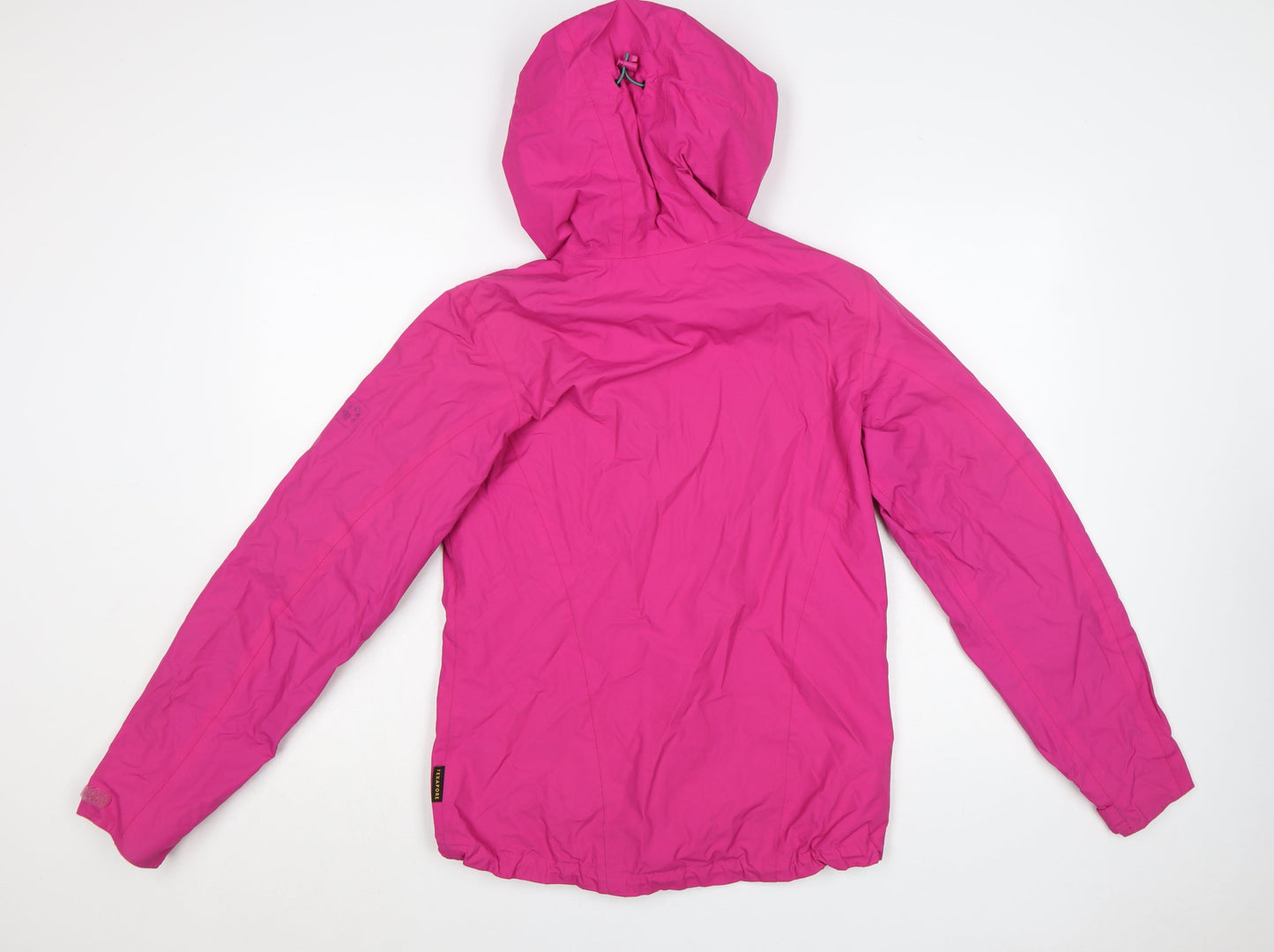 Jack Wolfskin Women Pink Waterproof Hooded Rain Jacket Size 8