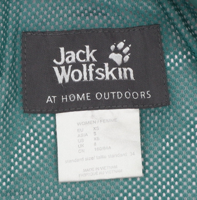 Jack Wolfskin Women Pink Waterproof Hooded Rain Jacket Size 8