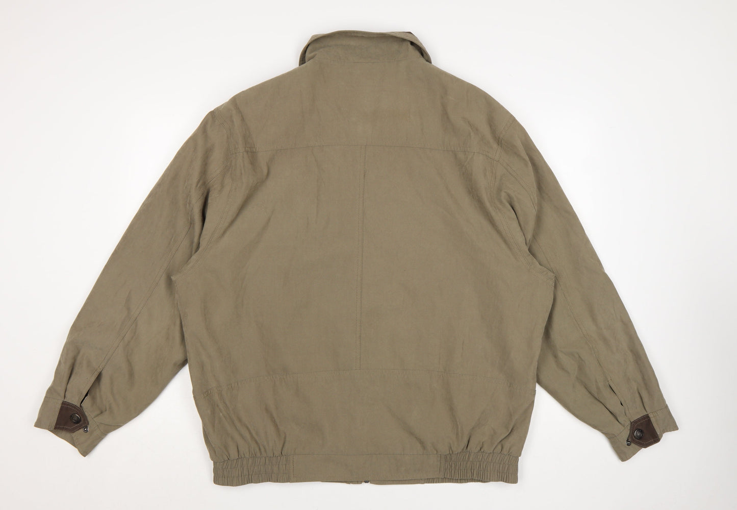 MIAN Men's Brown 3XL Bomber Jacket with Pockets and Lining