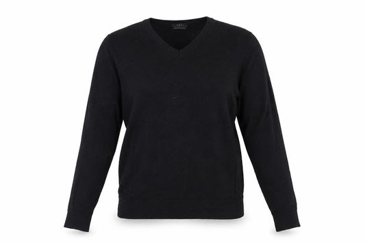 Zara Women's Black Wool V-Neck Long Sleeve Jumper Size 12