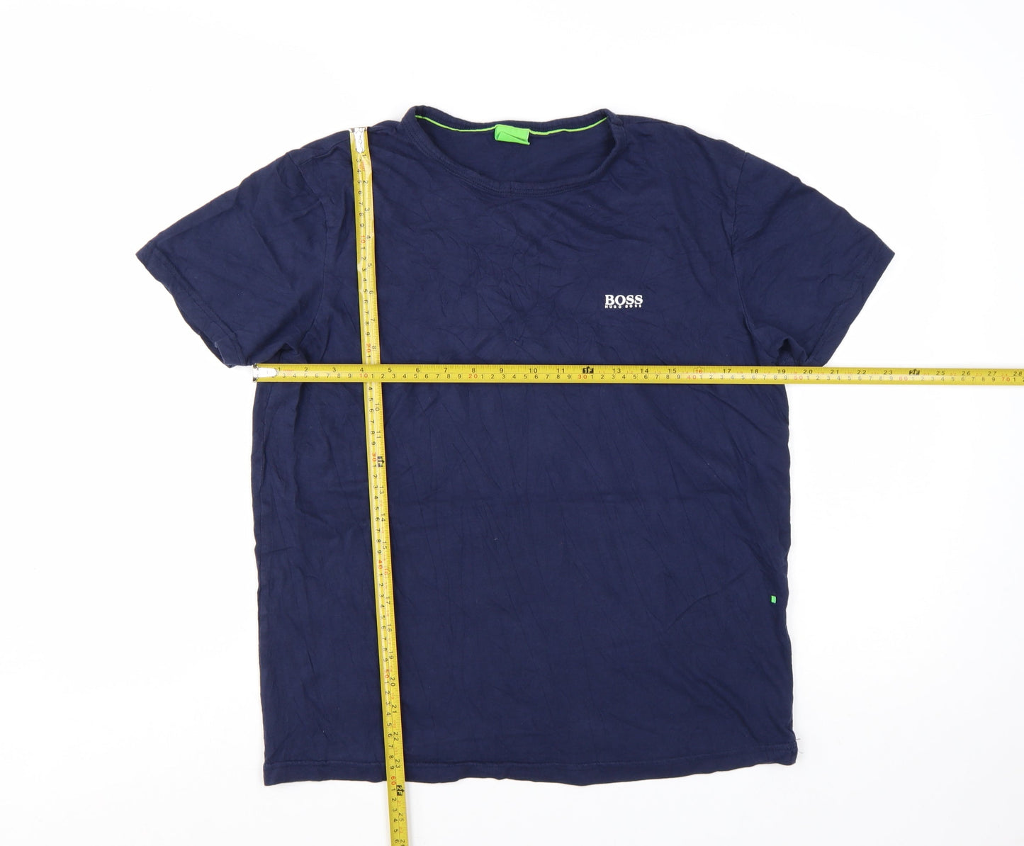 Hugo Boss Men's Blue Crew Neck Cotton T-Shirt Size M