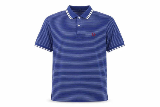 Fred Perry Men's Blue Striped Slim Fit Polo Shirt Size L