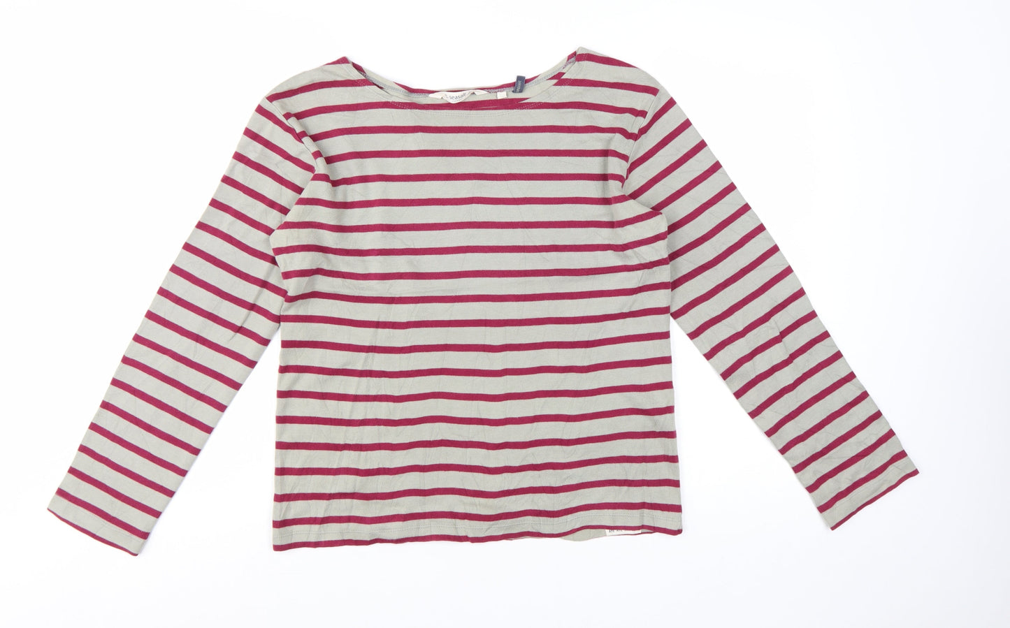 Seasalt Cornwall Women’s Multicoloured Striped Cotton Long Sleeve T-Shirt Size 12