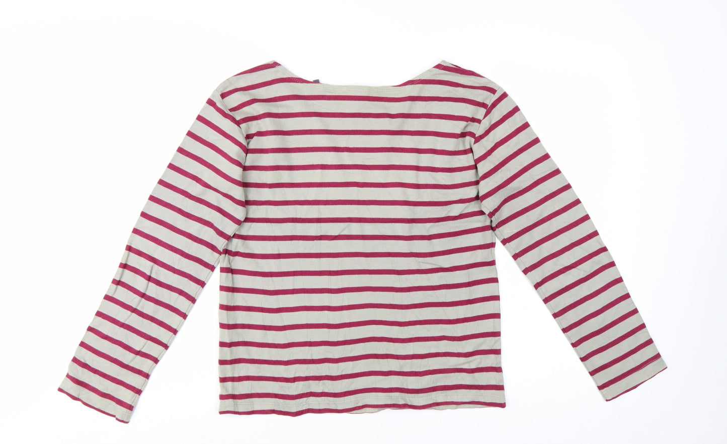 Seasalt Cornwall Women’s Multicoloured Striped Cotton Long Sleeve T-Shirt Size 12