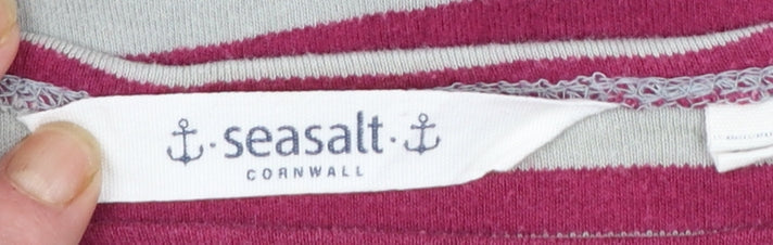 Seasalt Cornwall Women’s Multicoloured Striped Cotton Long Sleeve T-Shirt Size 12