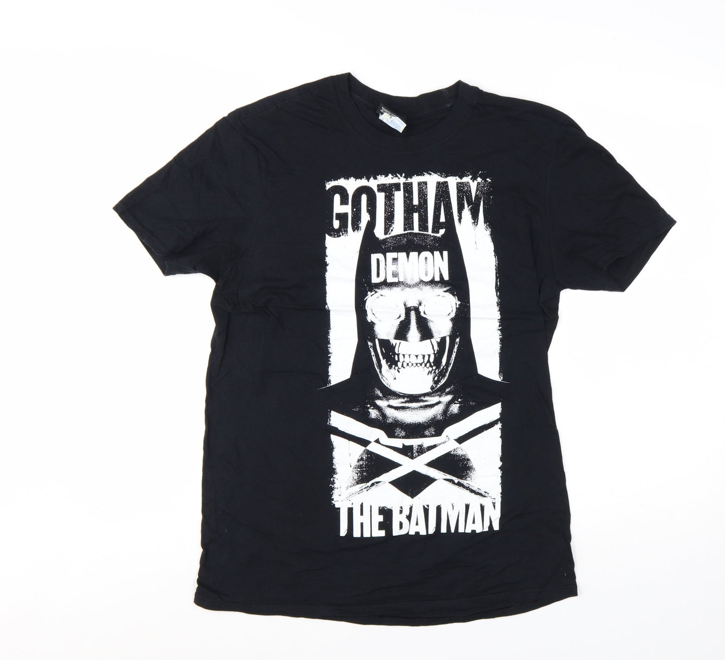 Gildan Men's Black Batman DC Graphic Print Softstyle Cotton T-Shirt M