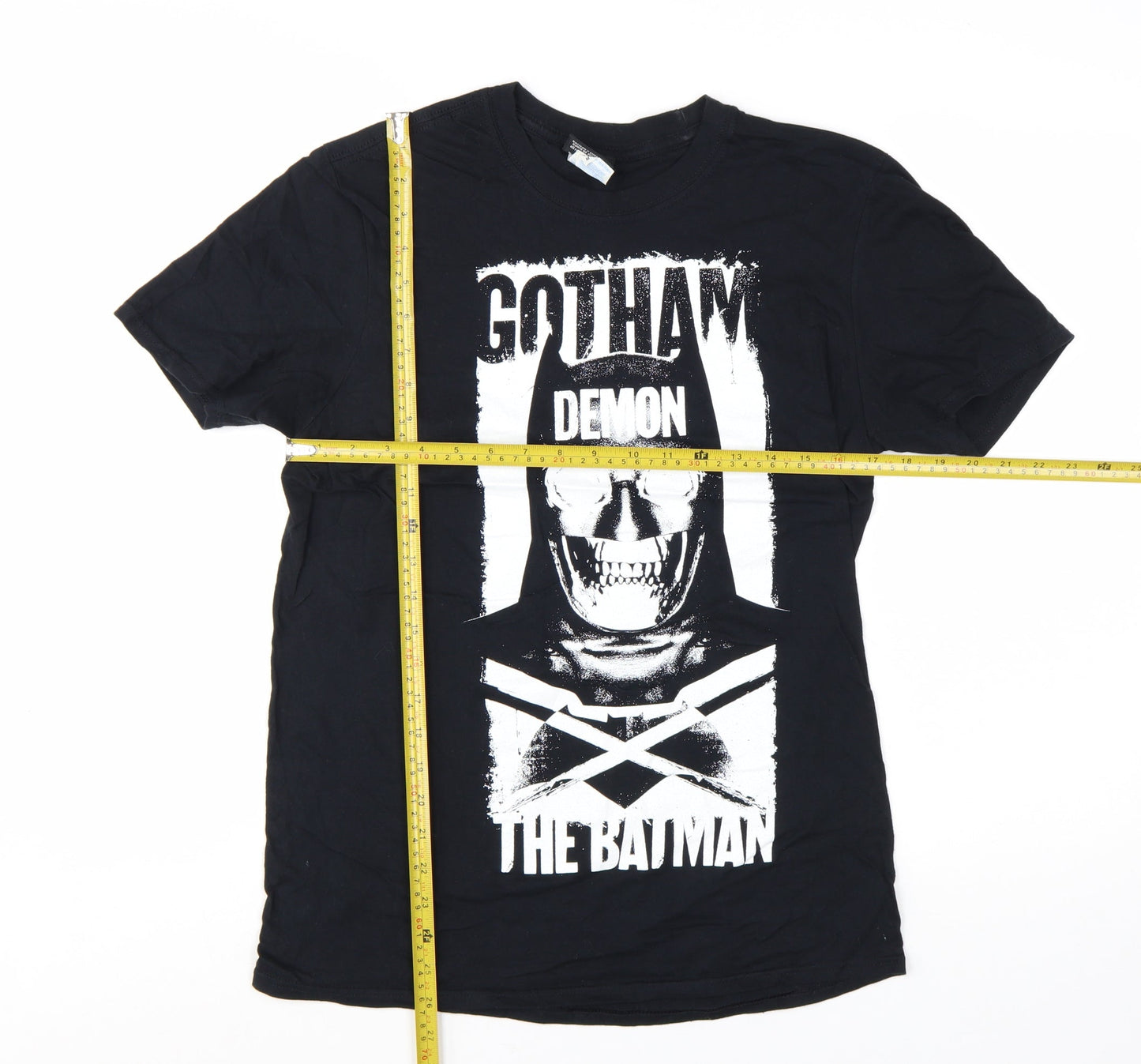 Gildan Men's Black Batman DC Graphic Print Softstyle Cotton T-Shirt M
