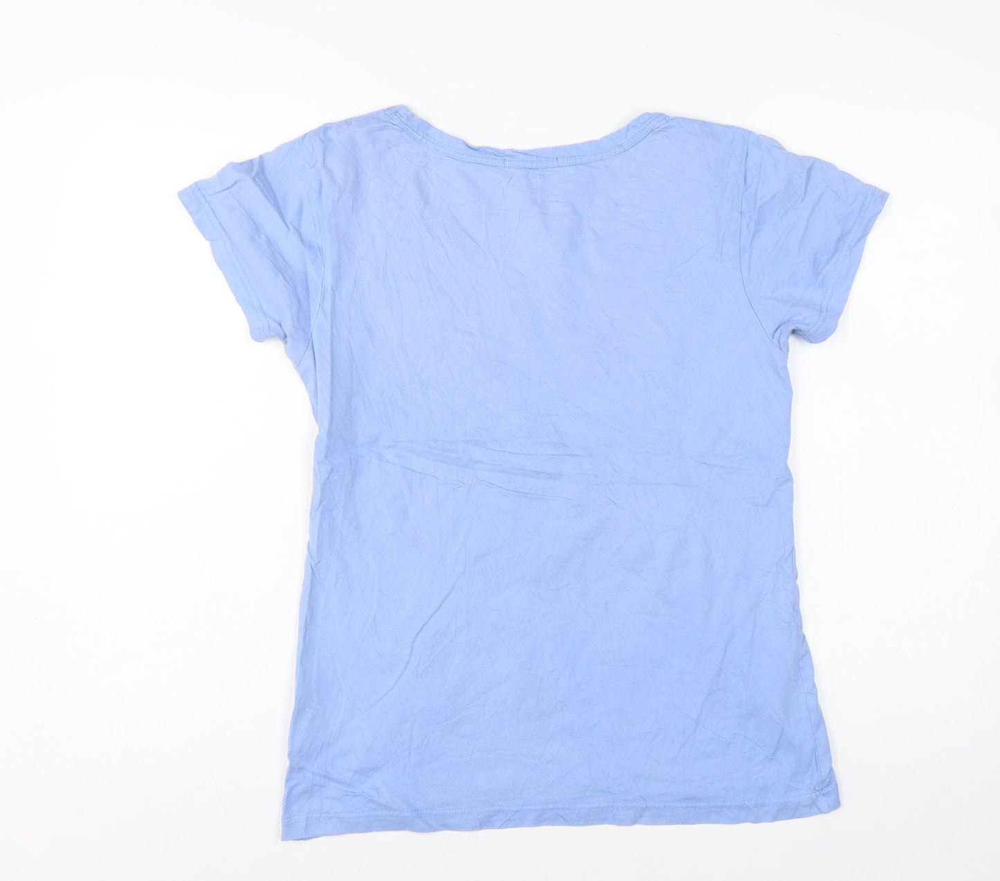 Peter Storm Women's Blue Nautical Embroidered Cotton T-Shirt Size 12