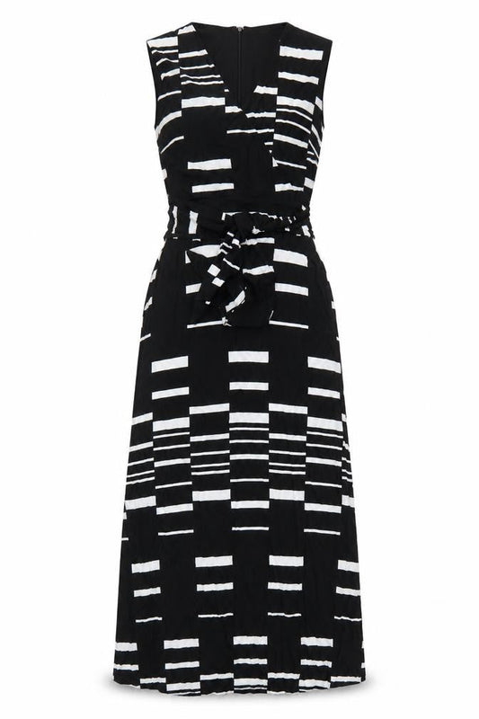 Phase Eight Women's Black White Midi Wrap Dress Size 12