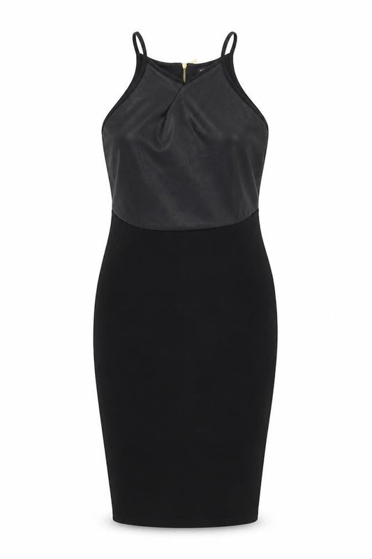River Island Women's Black Halter Bodycon Dress Size 14