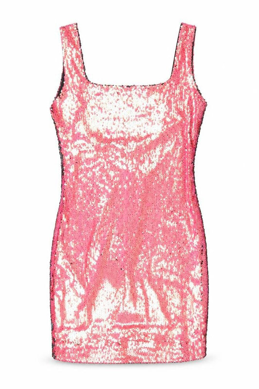 Motel Women’s Pink Sequin Bodycon Sleeveless Party Dress L