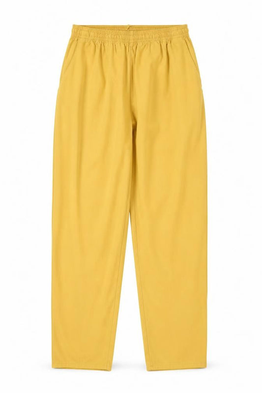Rushcliffe Womens Mustard Yellow Elastic Waist Tapered Trousers Size 16