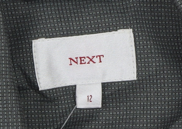 Next Women Grey Size 12 Single-Breasted Suit Jacket