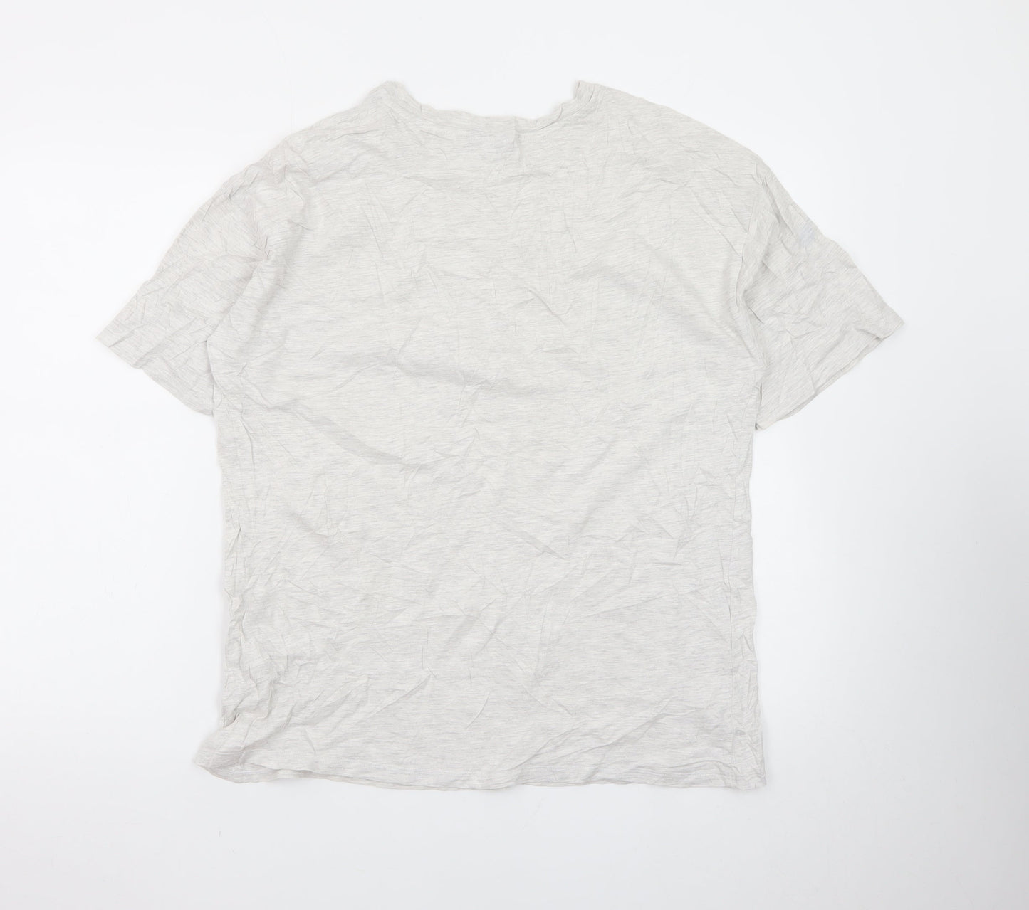 ASOS Design Men's Beige Yosemite Graphic Cotton Crew Neck T-Shirt L