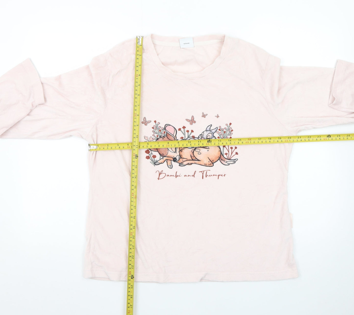 Disney Women Pink Bambi & Thumper Long Sleeve Nightshirt UK 12-14