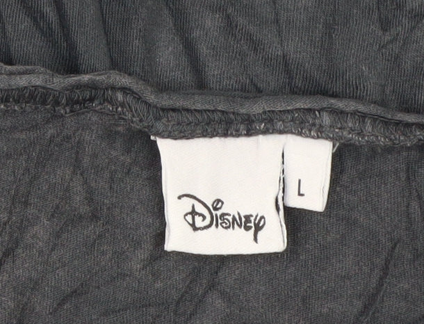 Disney Women’s Black Hades Graphic Cut-Out Sleeveless T-Shirt Size L