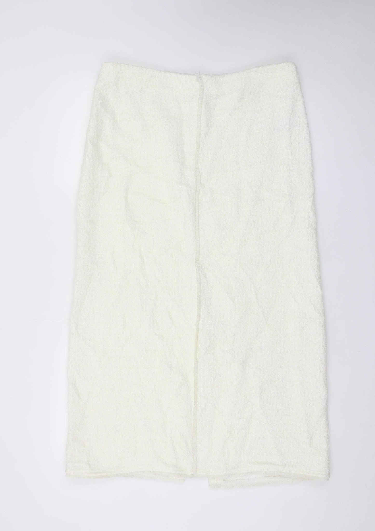 Marks and Spencer Women’s White Tweed High Rise Midi Skirt Size 14