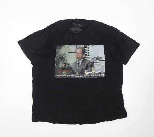 The Office Men's Black XL Graphic T-Shirt Cotton Short Sleeve