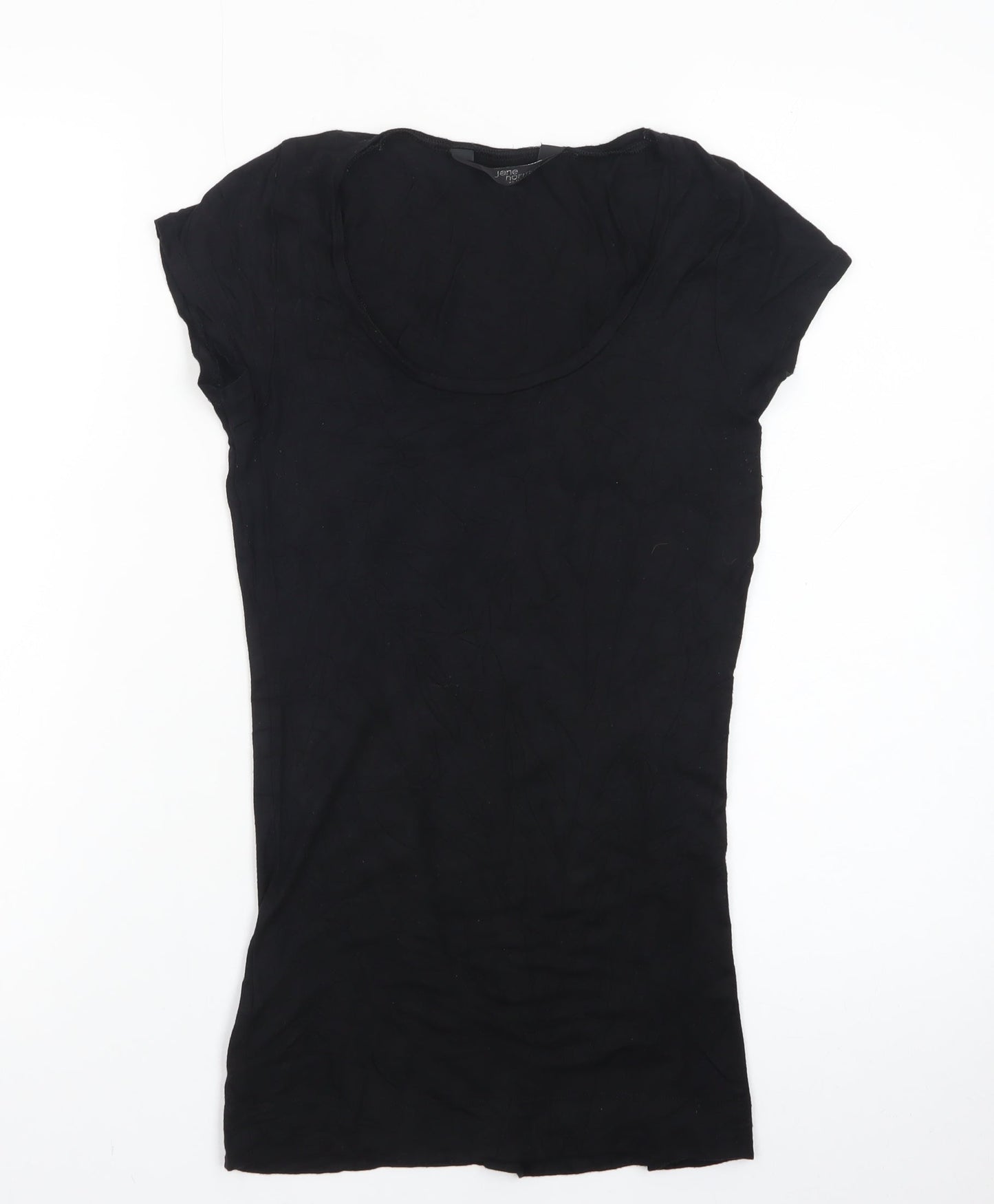 Jane Norman Women's Black Size 10 Scoop Neck Slim T-Shirt