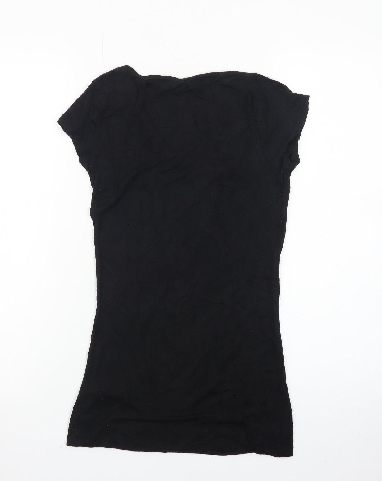 Jane Norman Women's Black Size 10 Scoop Neck Slim T-Shirt