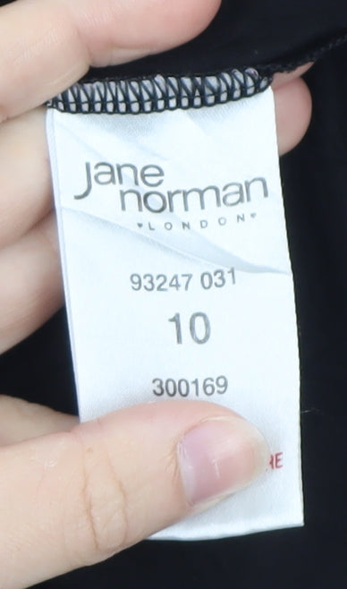 Jane Norman Women's Black Size 10 Scoop Neck Slim T-Shirt