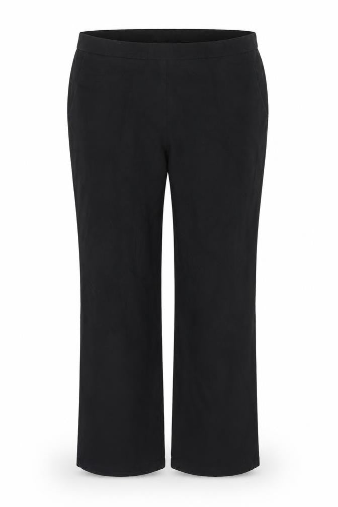 Saint + Sofia Black Linen Women's Trousers UK 16 Straight Leg