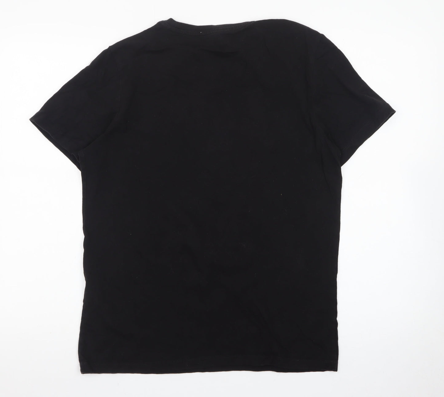 Jack & Jones Originals Men's Black Regular Fit Cotton T-Shirt Size S