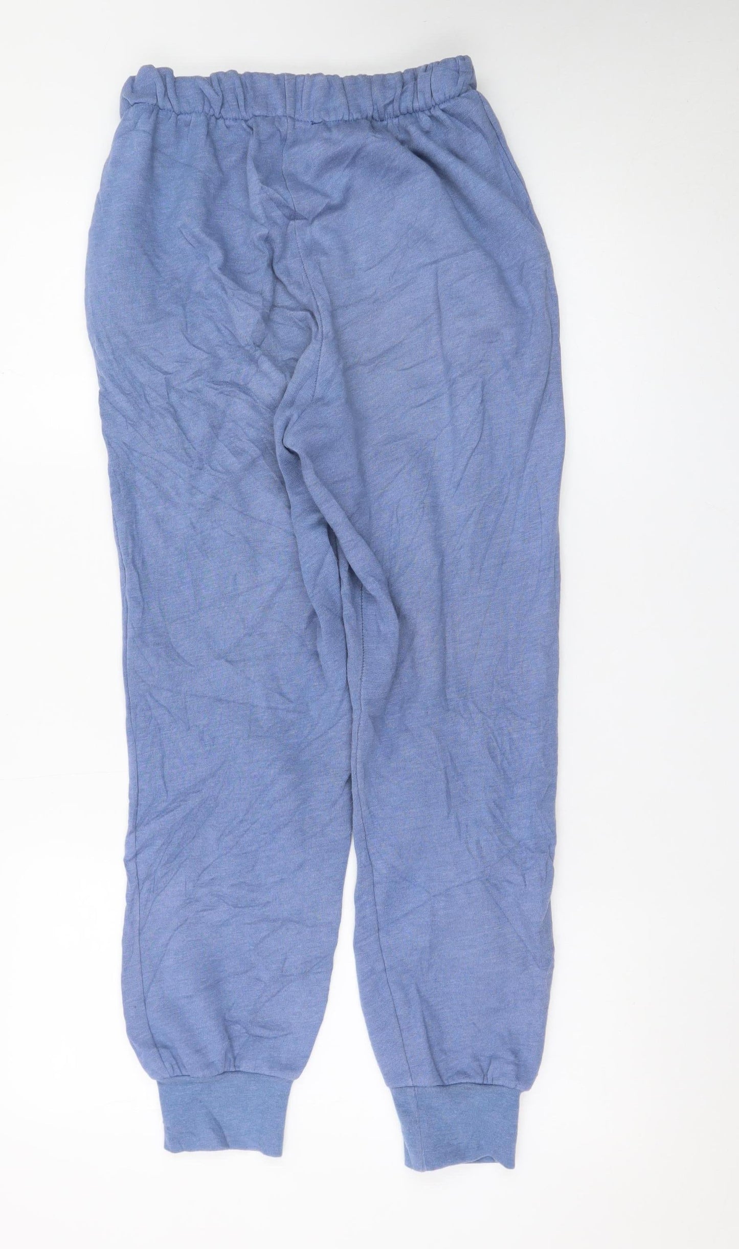 Zara Women Blue Jogger Trousers S Elastic Waist Casual