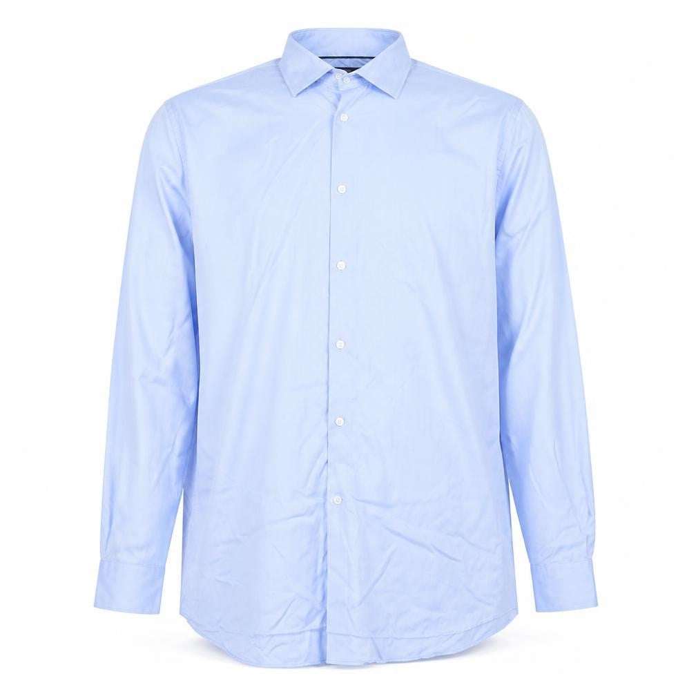 Marks & Spencer Men’s Blue Tailored Fit Cotton Dress Shirt 18”