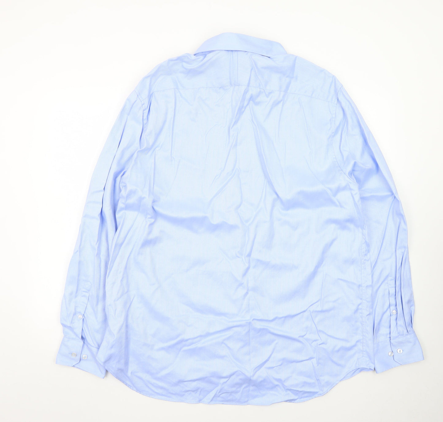 Marks and Spencer Men’s Blue Tailored Fit Cotton Dress Shirt 18”