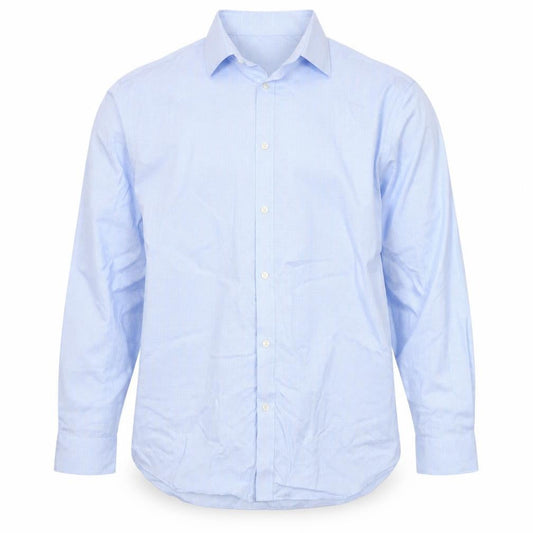 Marks & Spencer Men’s Blue Regular Fit Non-Iron Long Sleeve Dress Shirt 42cm