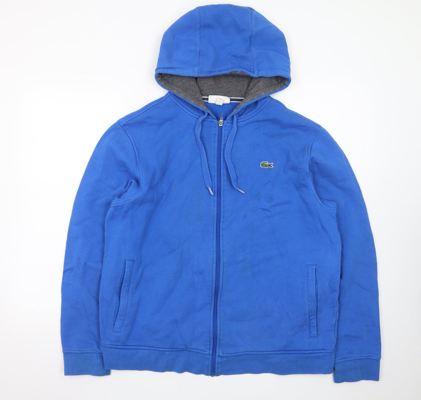 Lacoste Men's Blue Full Zip Hoodie XL Fleece Sweatshirt