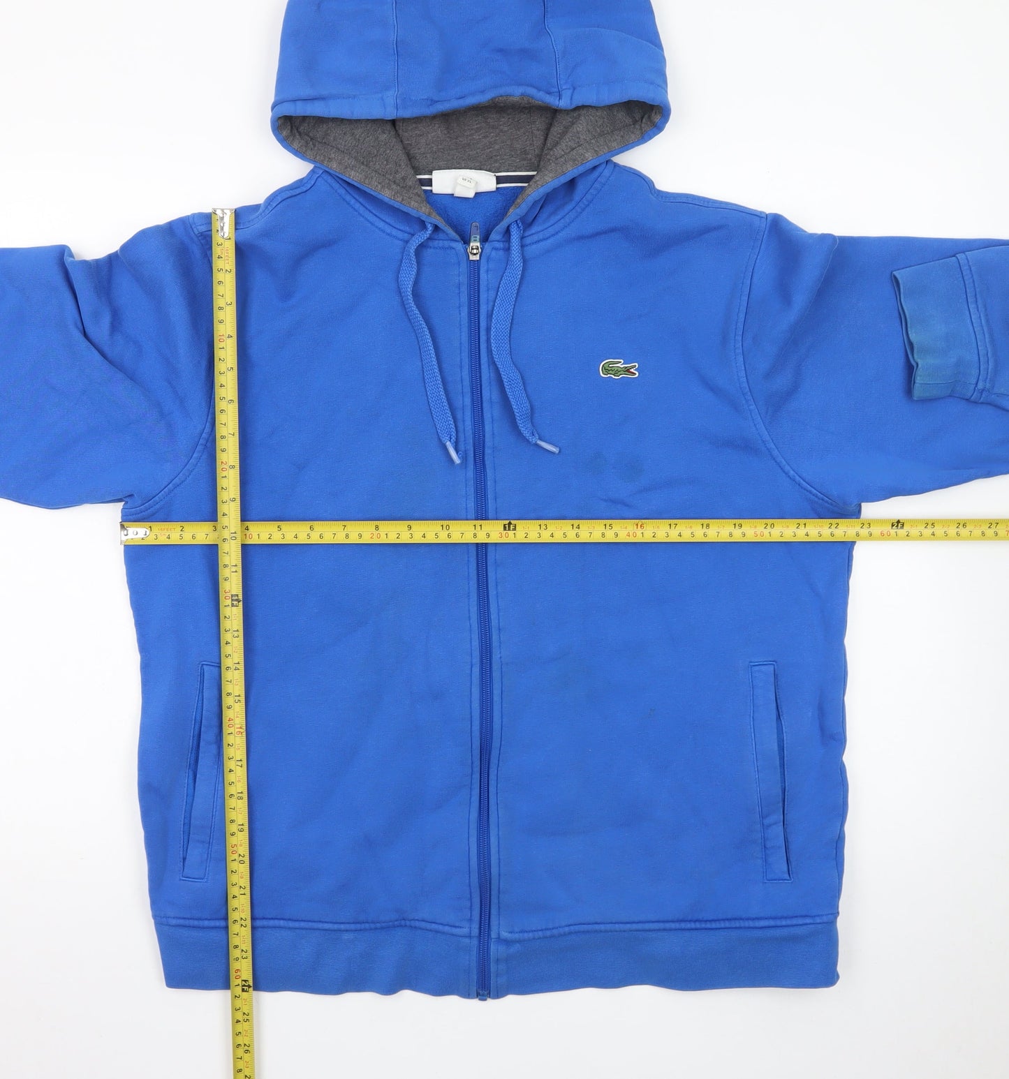 Lacoste Men's Blue Full Zip Hoodie XL Fleece Sweatshirt