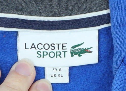 Lacoste Men's Blue Full Zip Hoodie XL Fleece Sweatshirt