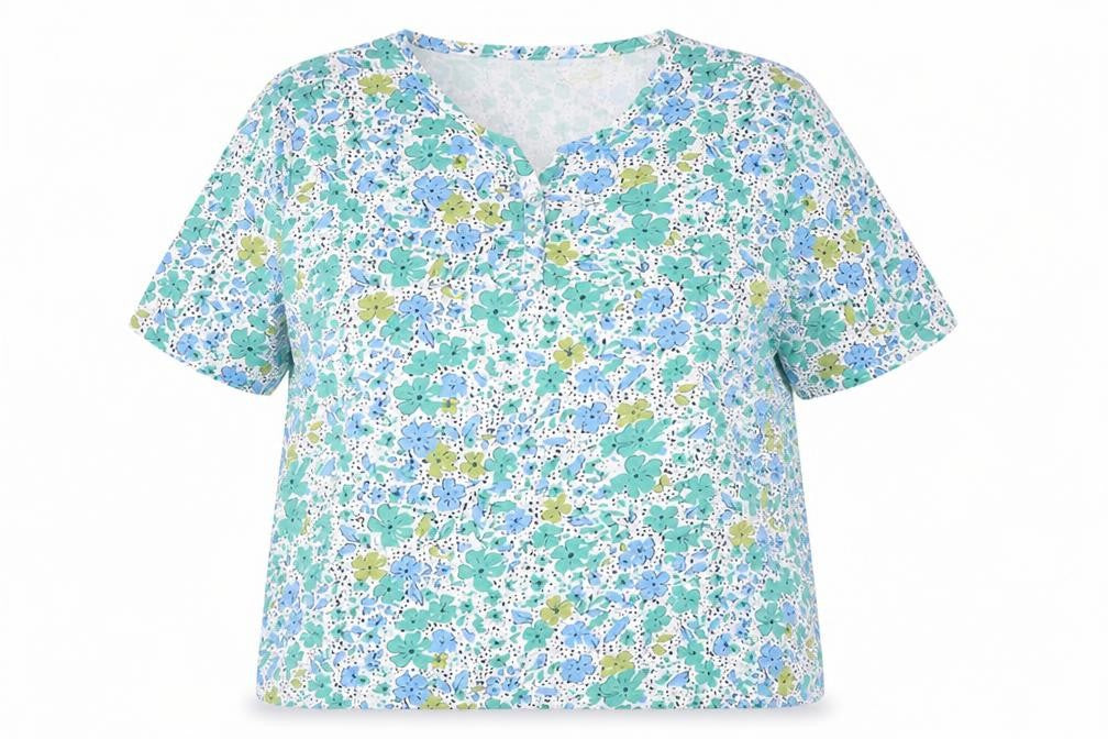 Honor Millburn Women's Multicoloured Floral Cotton T-Shirt Size 18-20