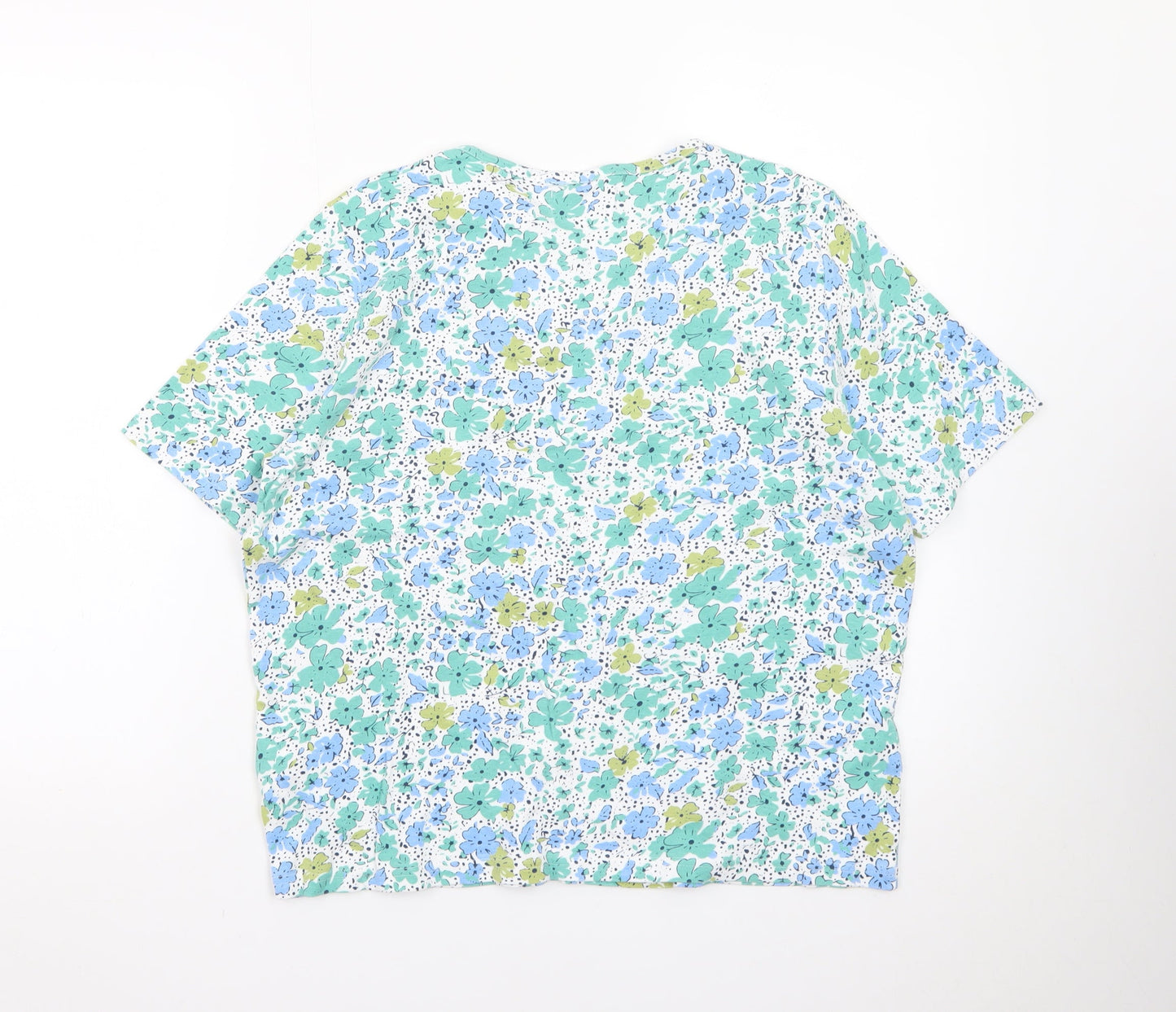 Honor Millburn Women's Multicoloured Floral Cotton T-Shirt Size 18-20