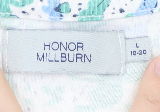 Honor Millburn Women's Multicoloured Floral Cotton T-Shirt Size 18-20