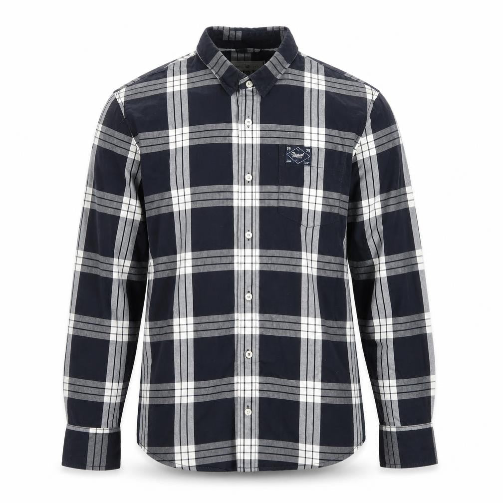 Diesel Men's Black Checked Long Sleeve Button-Up Shirt Size L