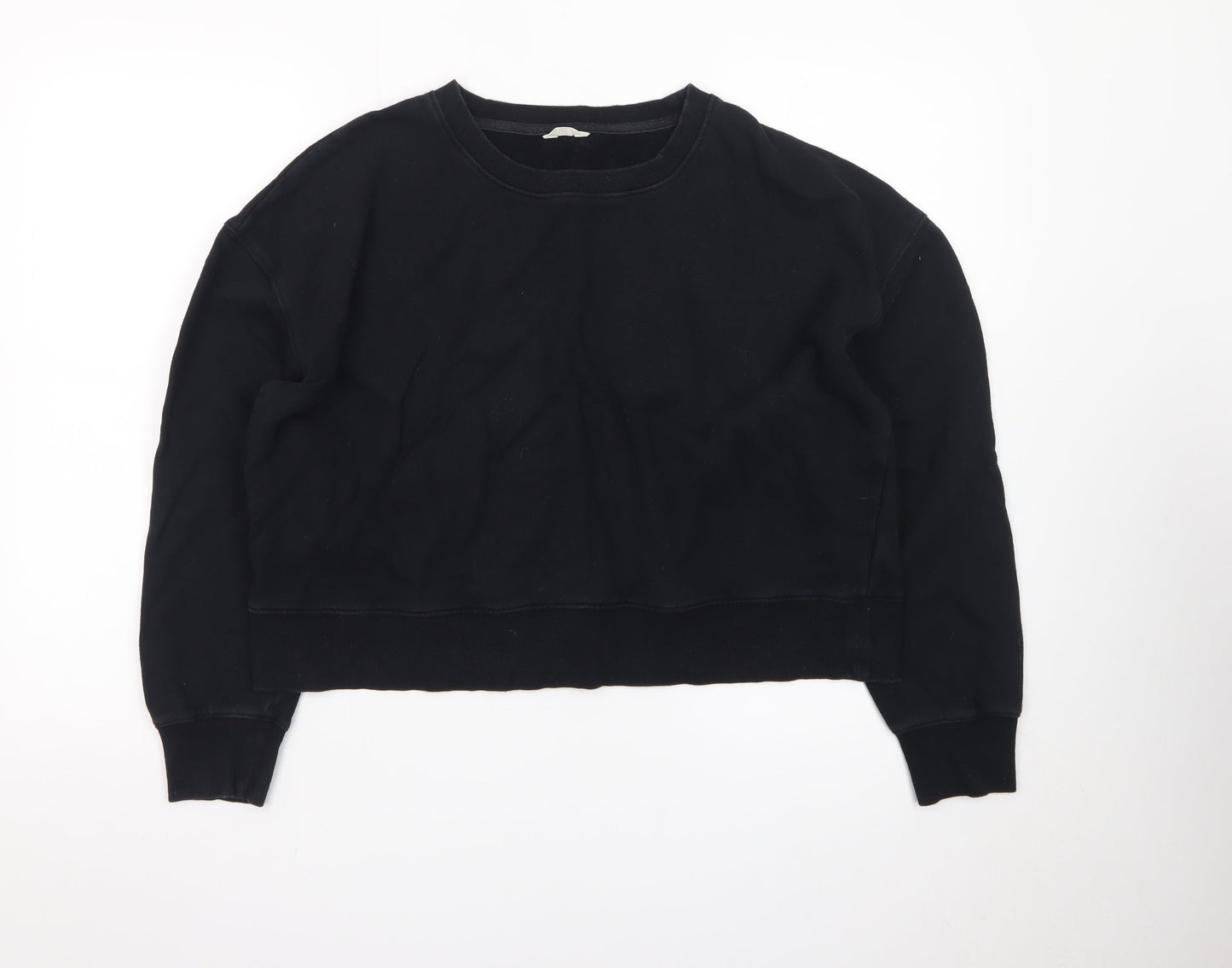 Hush Womens Black L Sweatshirt Crew Neck Pullover Casual Loungewear